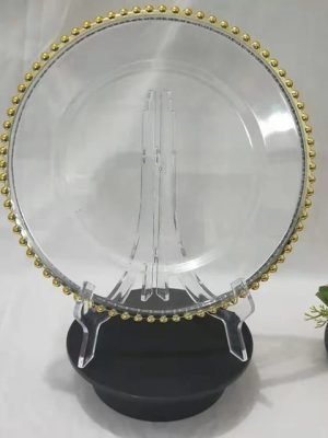 Beaded Glass Charger Plate