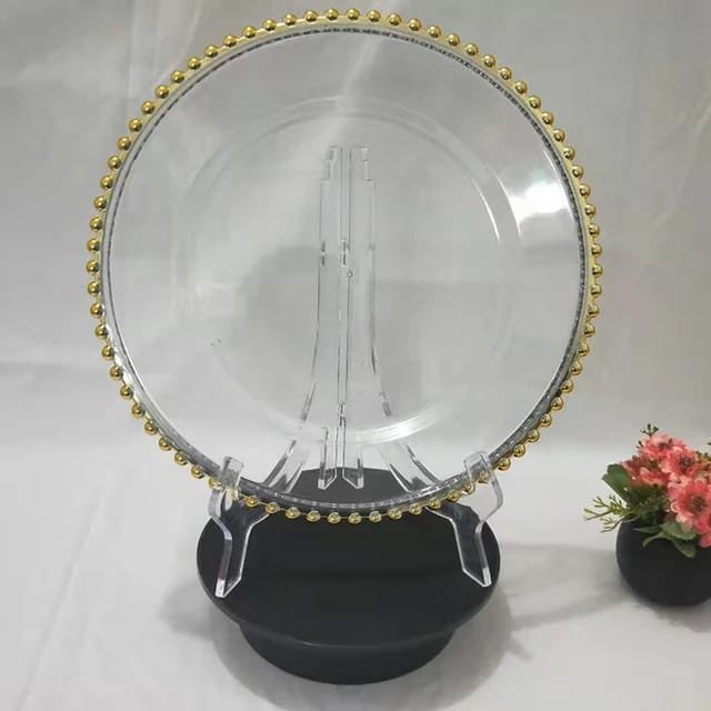 Beaded Glass Charger Plate