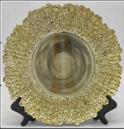 Luxury Gold Glass Charger Plate